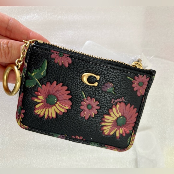 Coach Floral Printed Leather Mini ID Skinny - Picture 5 of 8